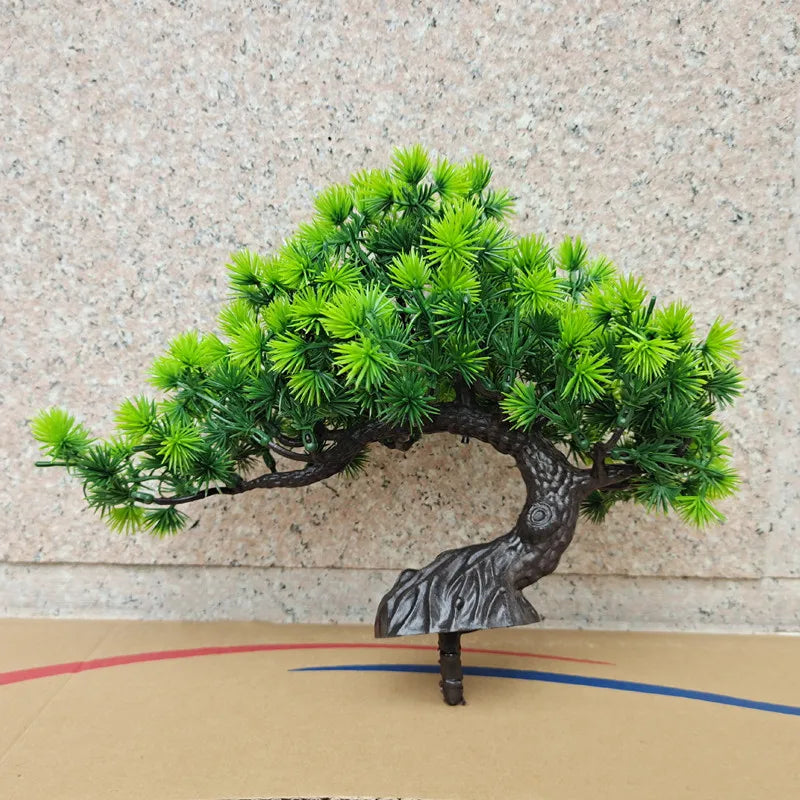 Artificial Pine Bonsai Desktop Decor | Faux Potted Tree Ornament