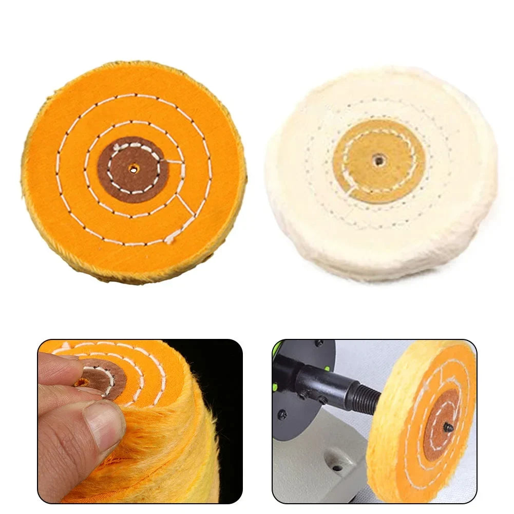 NEWONE 100mm Cloth Buffing Wheel – 4" Polishing Pad for Grinder