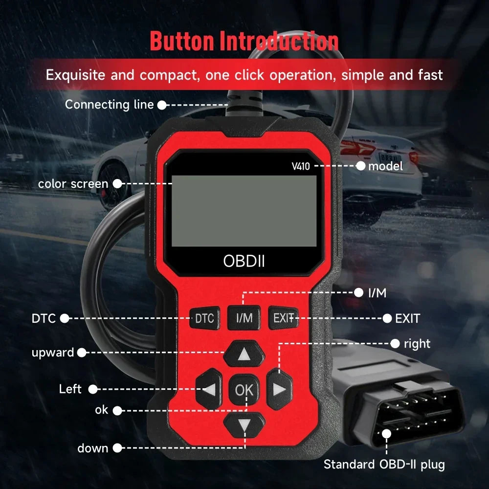 OBD2 Scanner Car Diagnostic Code Reader – Real-Time Data