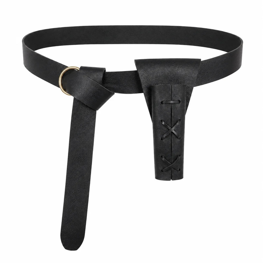 Medieval Leather Belt Sword Sheath Adjustable Waist LARP Cosplay