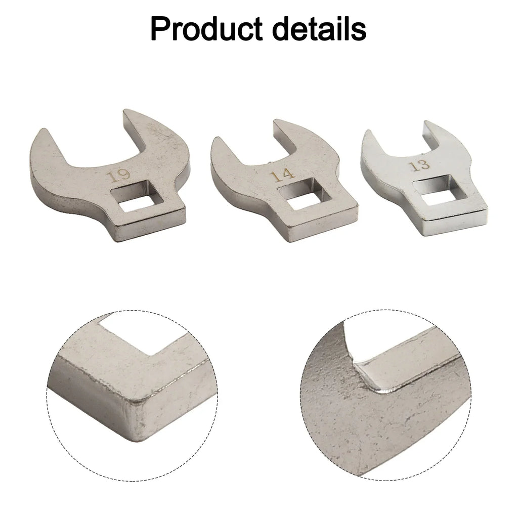 8-Piece 3/8" Drive Metric Crowfoot Wrench Set 10–19mm