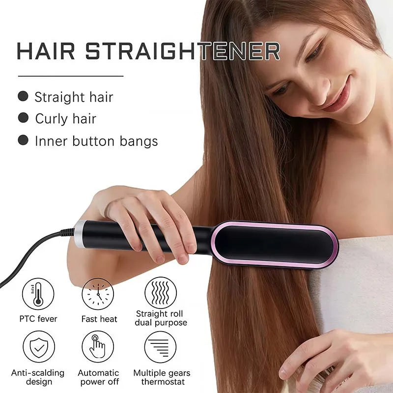 Electric Hair Straightening Brush | Multi-Temp ABS Styler
