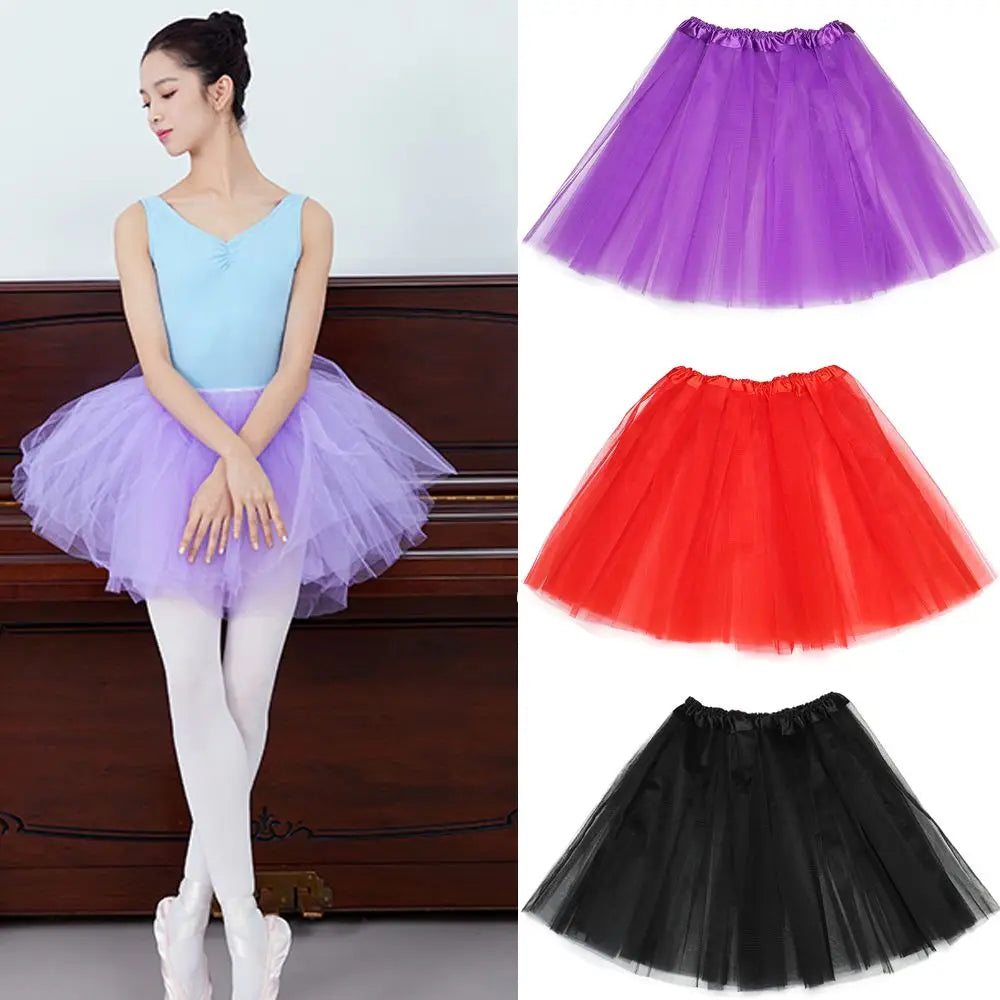 Women's Lolita Tutu Petticoat Skirt – Puffy Ballet Dance Mini