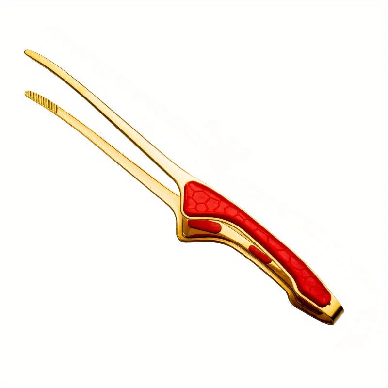 Stainless Steel Kitchen Tongs Serving Cooking Metal Food Non-slip