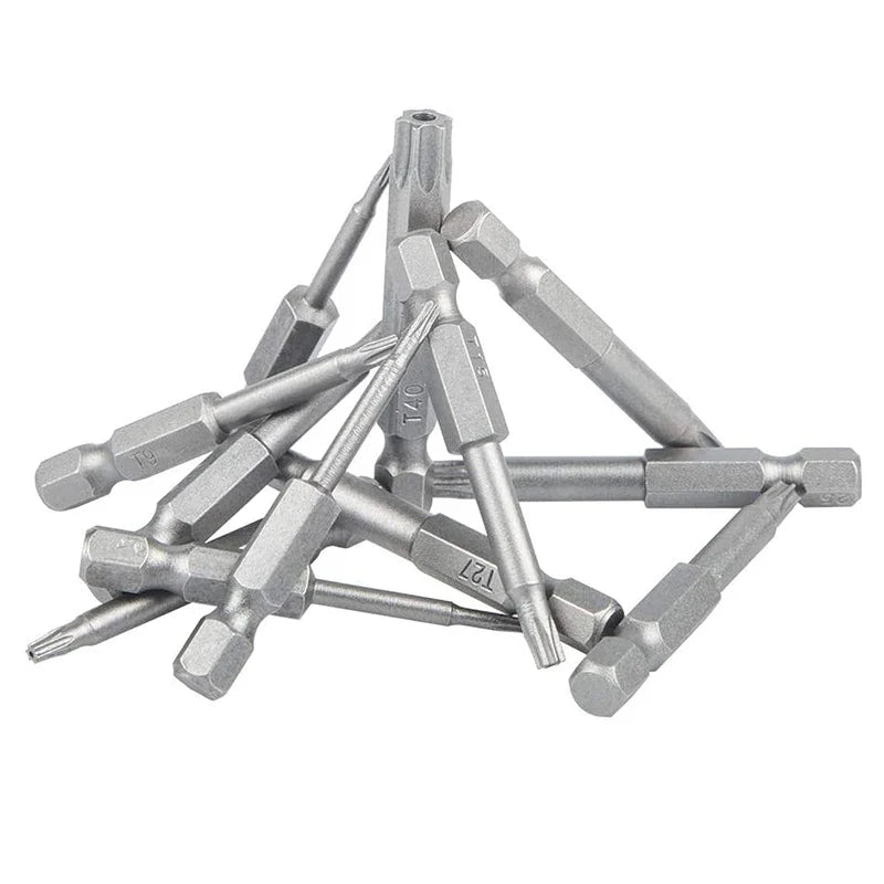 12 Sets Screwdriver Tip Torx Head 1 Hex Bar T5-T40 Star Including