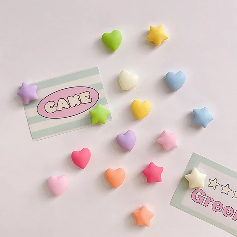 Cartoon Heart-shaped Magnetic Refrigerator Sticker Mixed Mini
