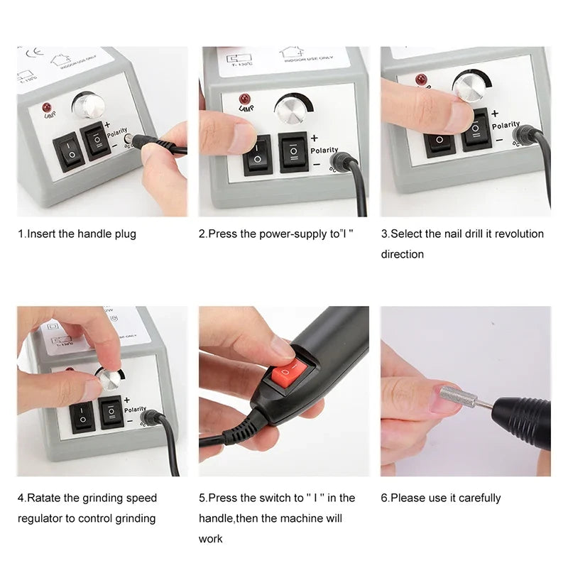 Professional Electric Nail Drill Pen Manicure Pedicure Set Kit