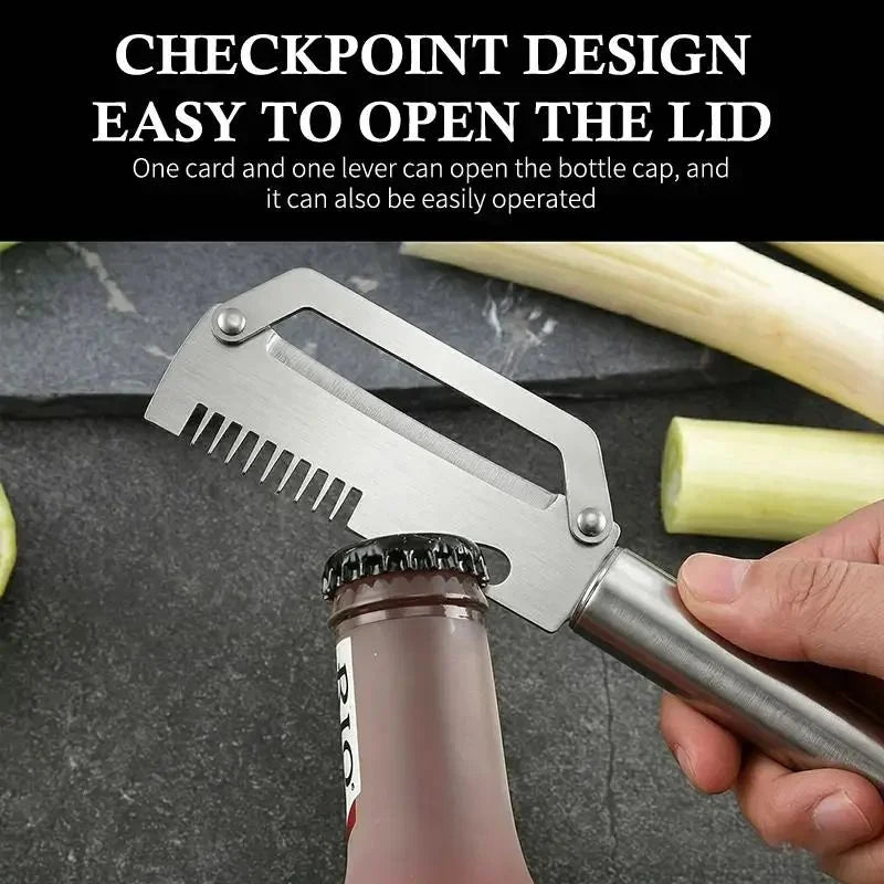 3-in-1 Stainless Steel Vegetable Peeler with Bottle Opener