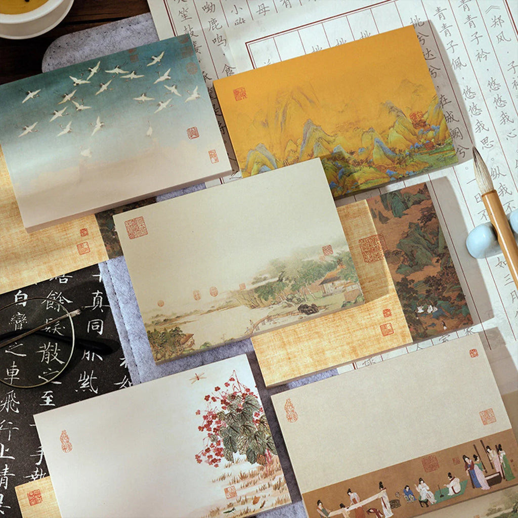 Chinese Painting Style Notepad 80 Sheets | Oriental Art Journal