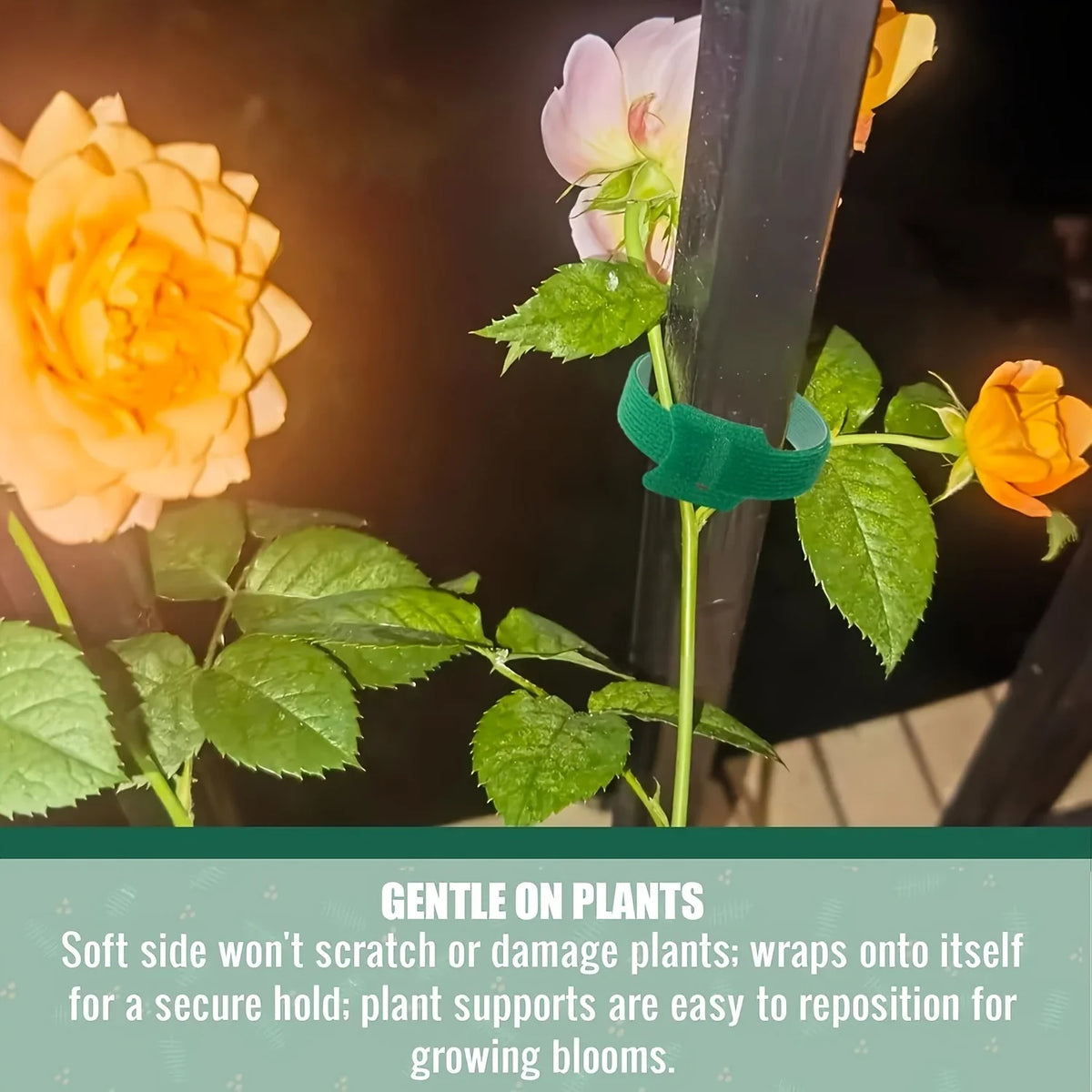 Reusable 6-Inch Adjustable Non-slip Nylon Plant Ties Hook Loop