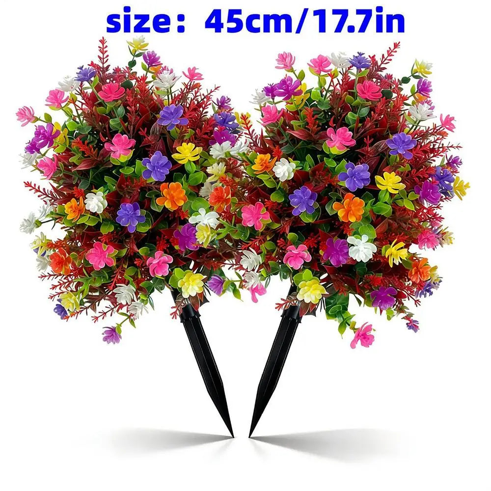 UV Resistant Artificial Flower Garden Stakes | All-Season Decor