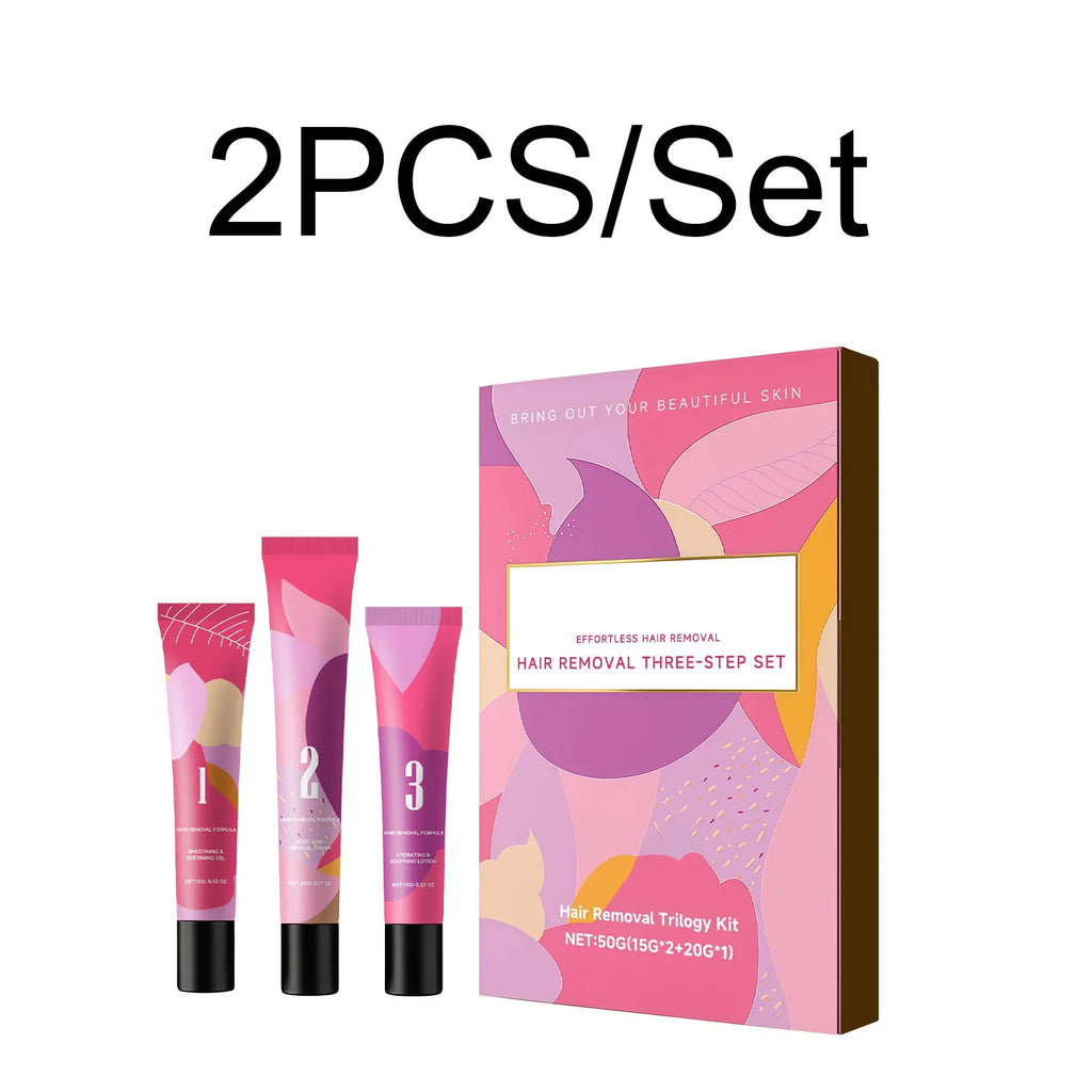 Women's Facial Hair Removal Kit – Depilatory Cream & Soothing Gel