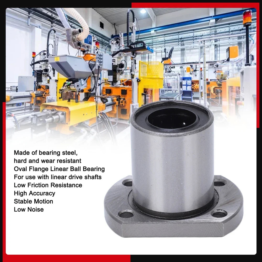 Oval Flange Linear Ball Bearing CNC Motion Axes Inner Diameter LMH16UU