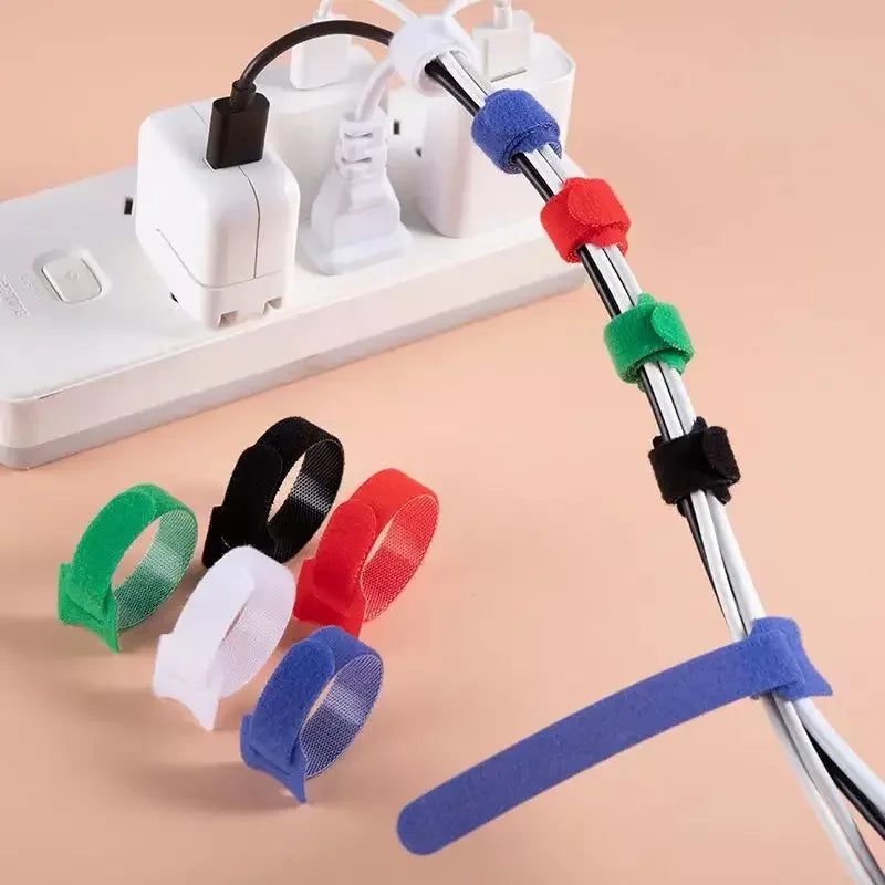 Reusable Hook & Loop Cable Ties 20cm 50pcs – Wire Organizer