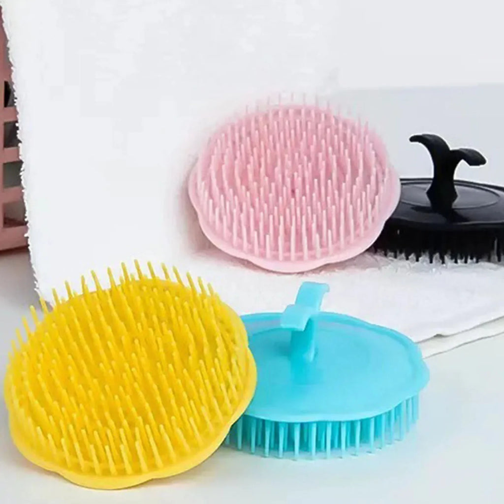 Silicone Scalp Massage Shampoo Brush – Hair & Body Scrubber