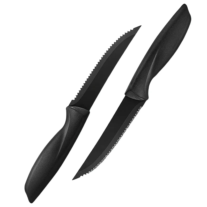 8.5" Serrated Stainless Steel Steak Knife Set – 2 to 8 Pc