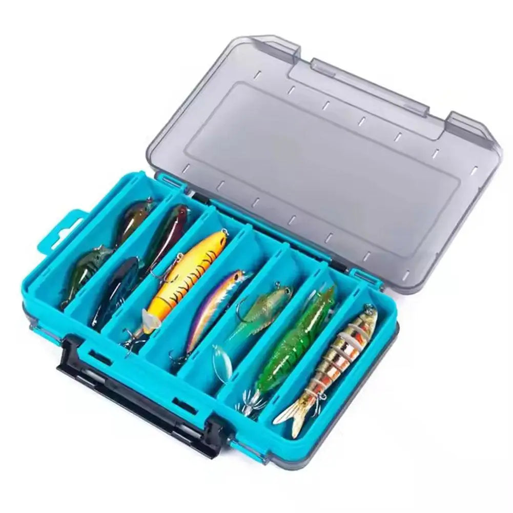 Double-Sided Fishing Tackle Box – Portable Bait Storage Case