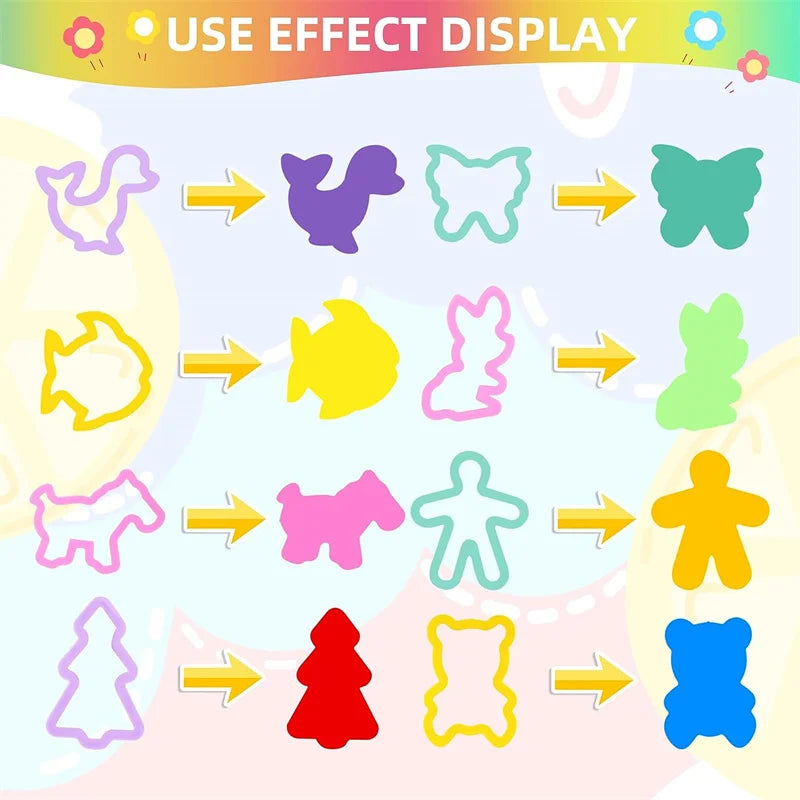 Cartoon 3D Animal Play Dough Molds DIY Creation Tools Kids Toddlers