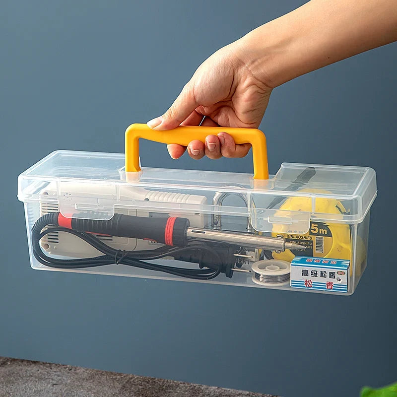 Transparent Multi-Compartment Hardware Parts Organizer Box