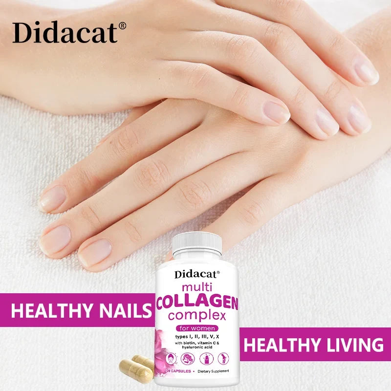 Multi-Collagen Complex Capsules – 5 Types + Hyaluronic Acid