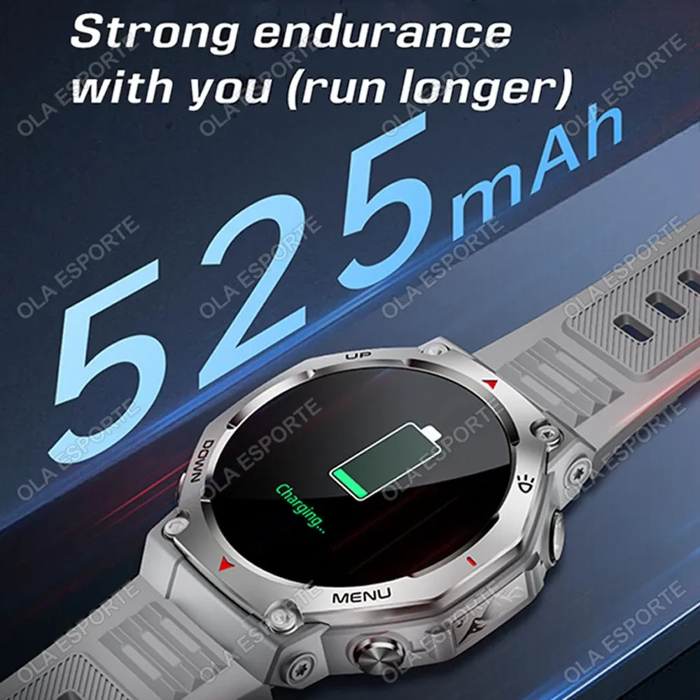 Professional 50 Meters Swimming Smartwatch BT Call Amoled Screen