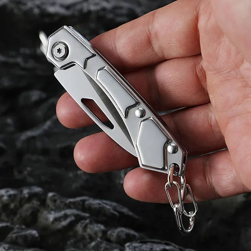 Stainless Steel Folding Pocket Knife – Portable Outdoor Multi-Use