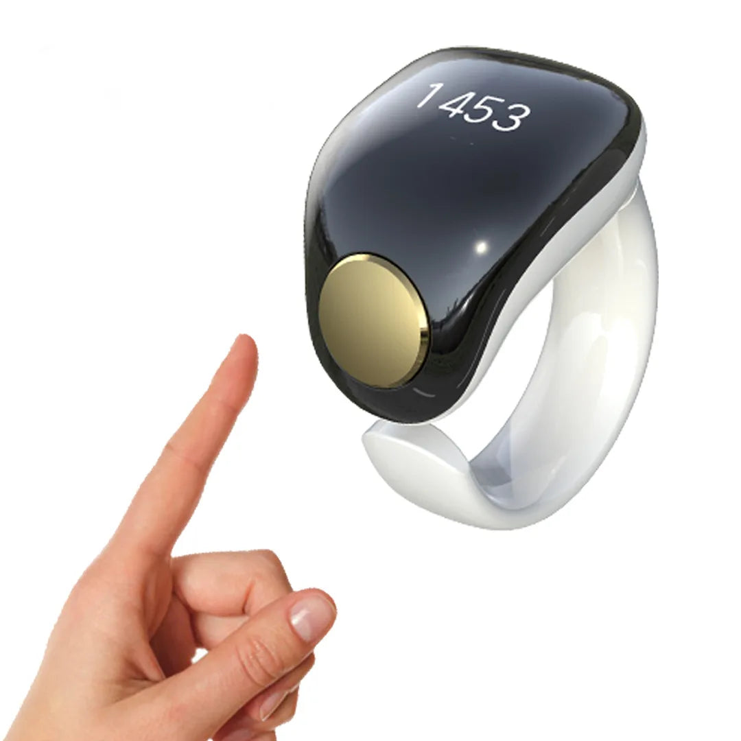 Magnetic Charging OLED Smart Ring Counter – Bluetooth, 2 Sizes