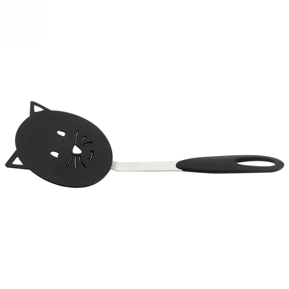 Cartoon Cat Nylon Spatula – Non-Stick Safe Cooking Turner