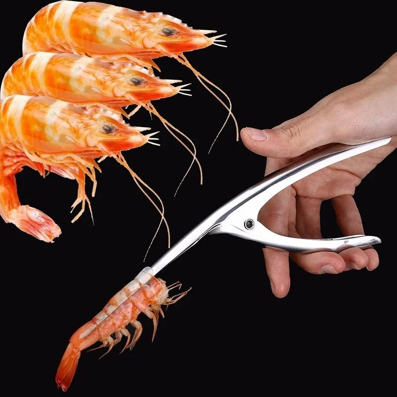 Stainless Steel Shrimp Peeler & Deveiner – Easy Seafood Tool