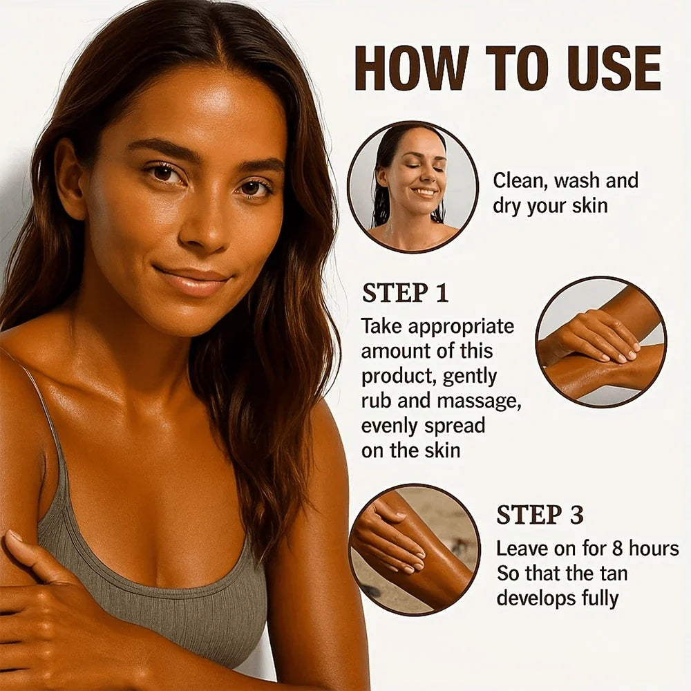 SUYARUN Self-Tanning Serum – Streak-Free Bronze Glow Face & Body