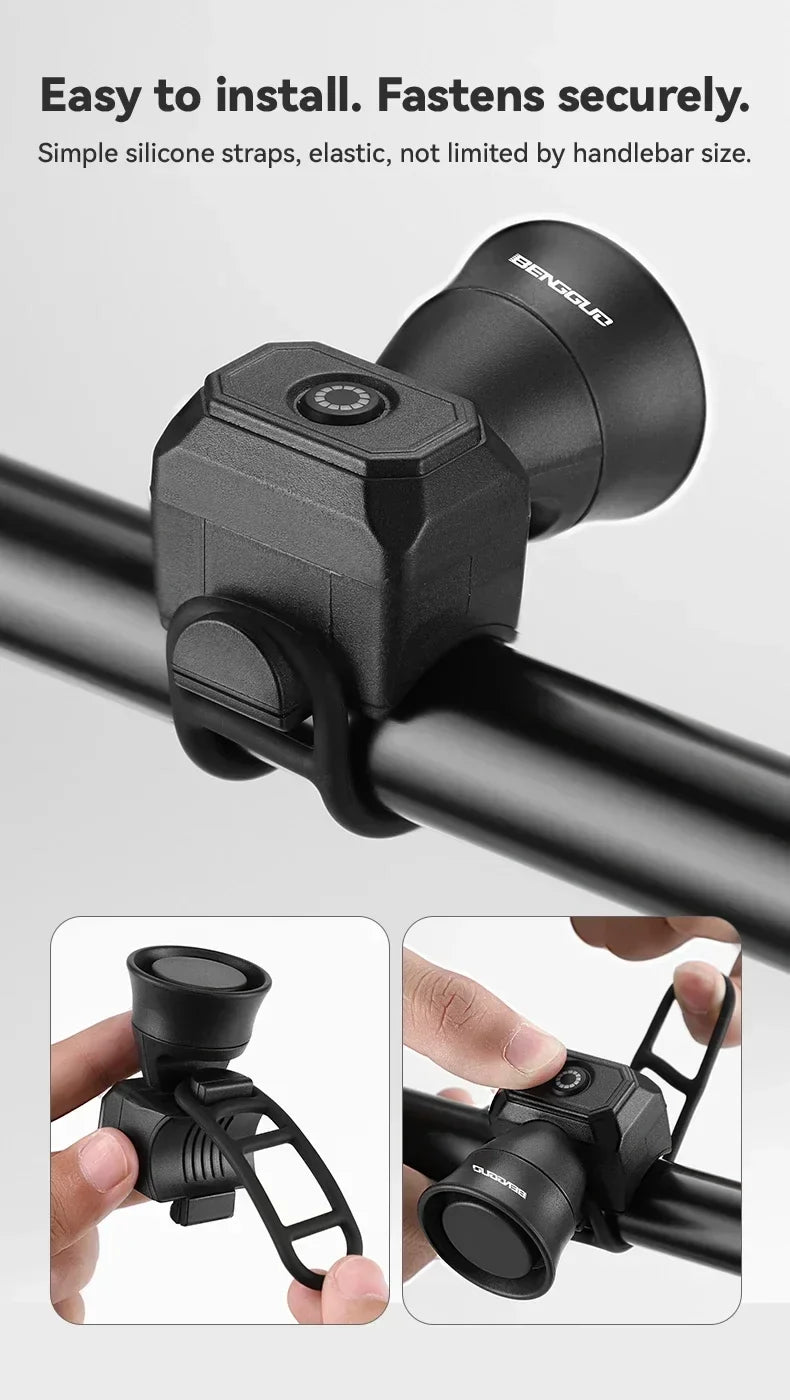 Waterproof Electronic Bike Horn – USB or Battery Powered Bell