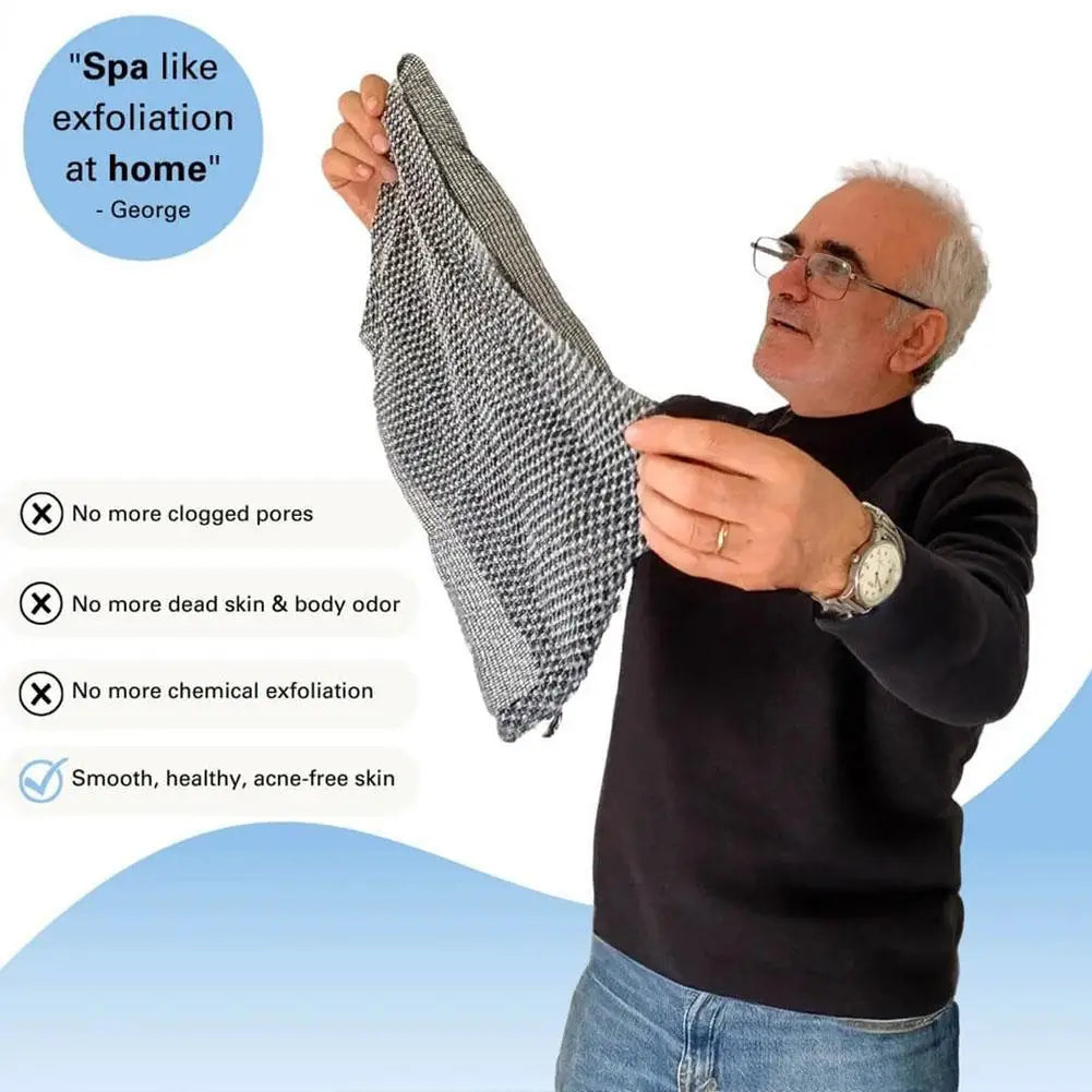 Exfoliating Towel Shower Extra Long Washcloth Men Women Body Scrubber