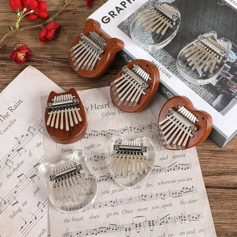 8-Key Mini Kalimba Thumb Piano Keychain – Gift for Kids