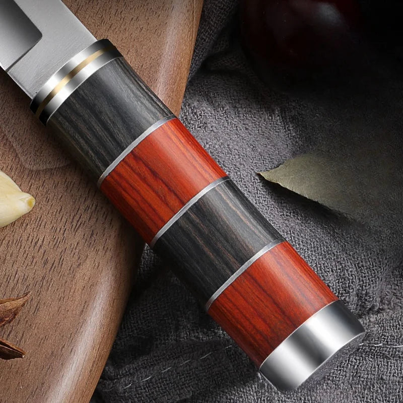 Stainless Steel Paring Knife – Wood Handle Fruit & Meat Knife