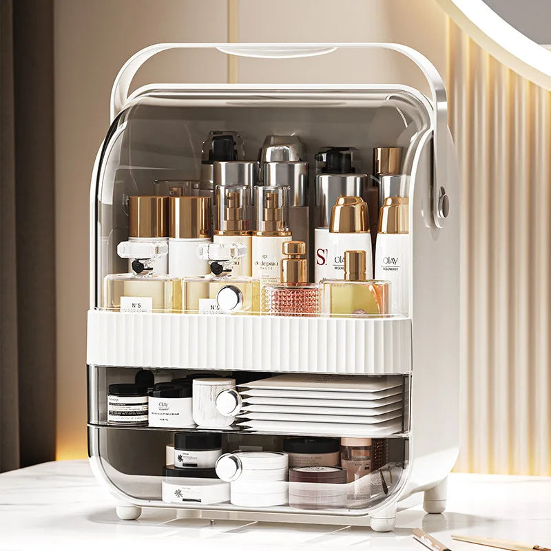 6-Layer Dustproof Desktop Organizer with Drawers | Makeup Storage