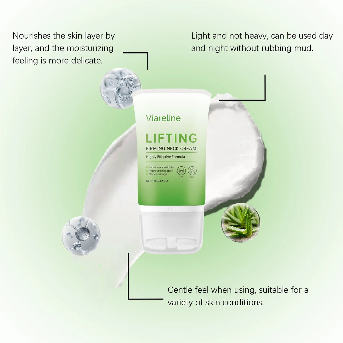 VIARELINE Roll-On Neck Firming Cream – Hydrate & Smooth