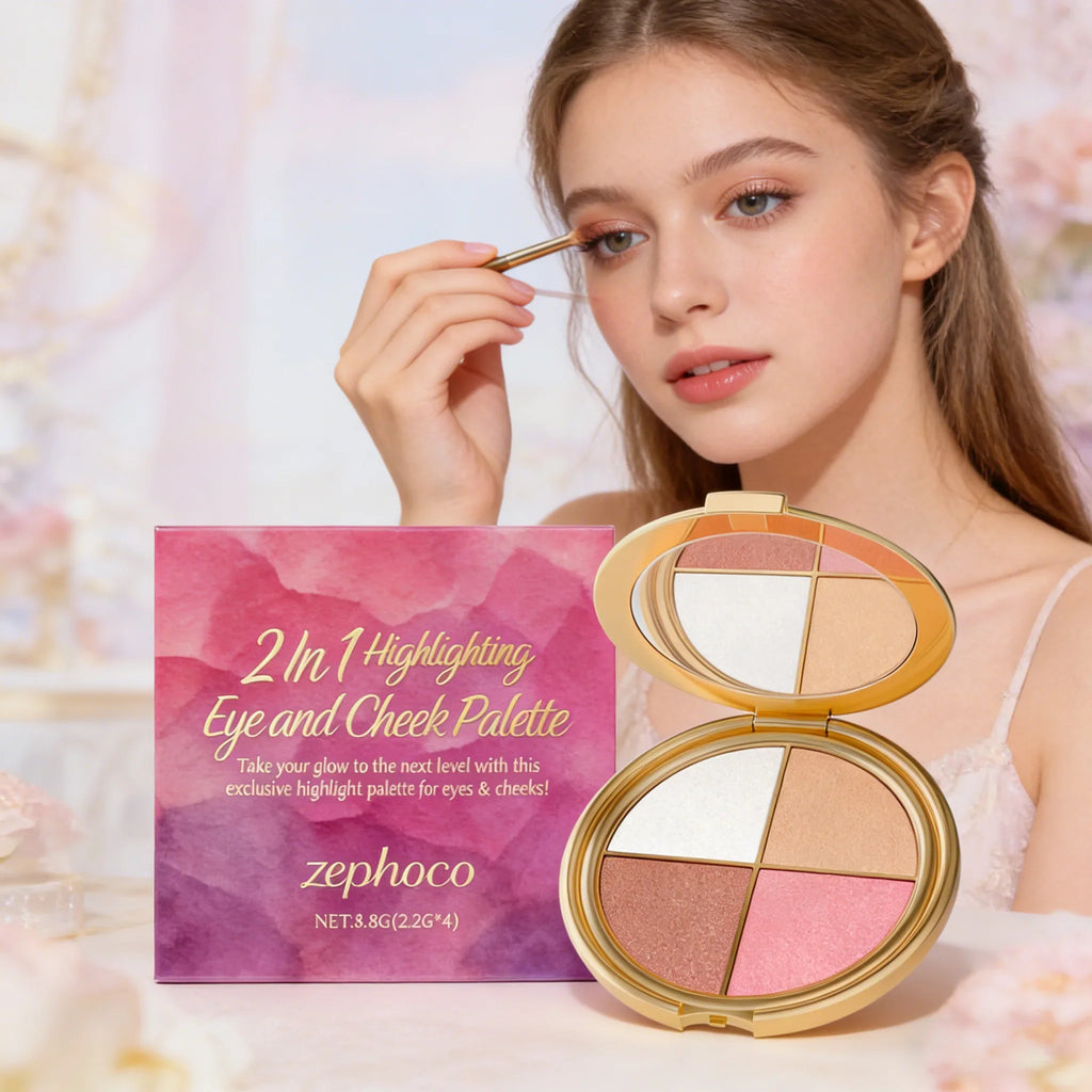 Eelhope 3-in-1 Palette | Highlighter, Eyeshadow & Blush