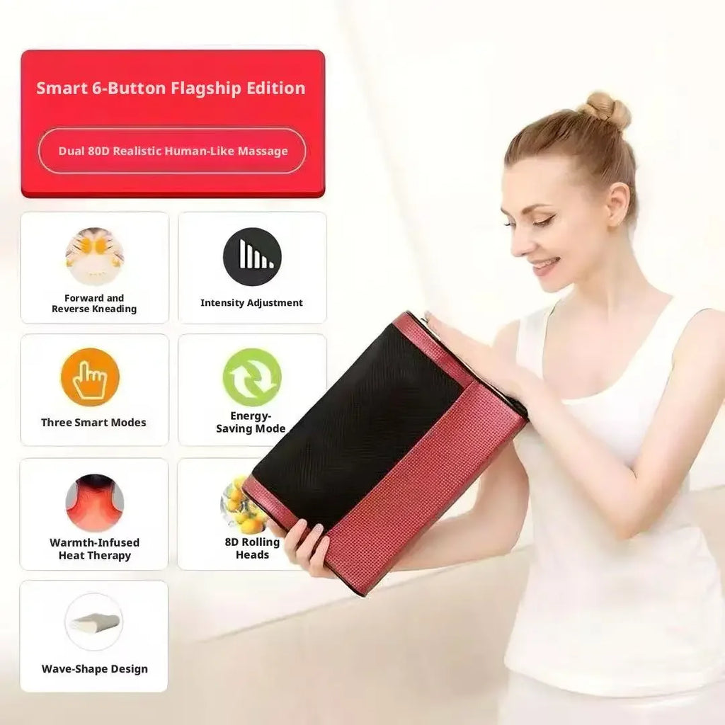 Multifunctional Kneading Massage Pillow – Neck, Back & Waist