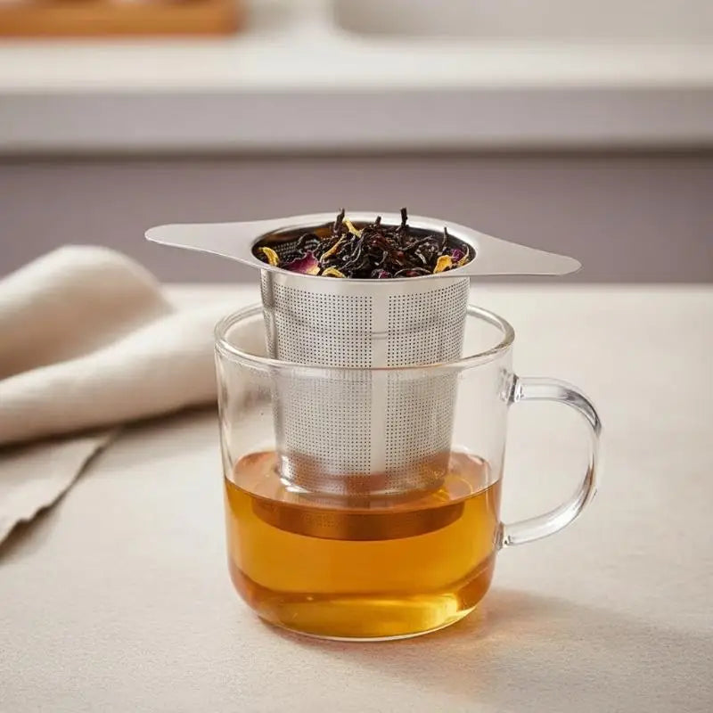 Stainless Steel Tea Infuser Strainer | Double Hanging Ears
