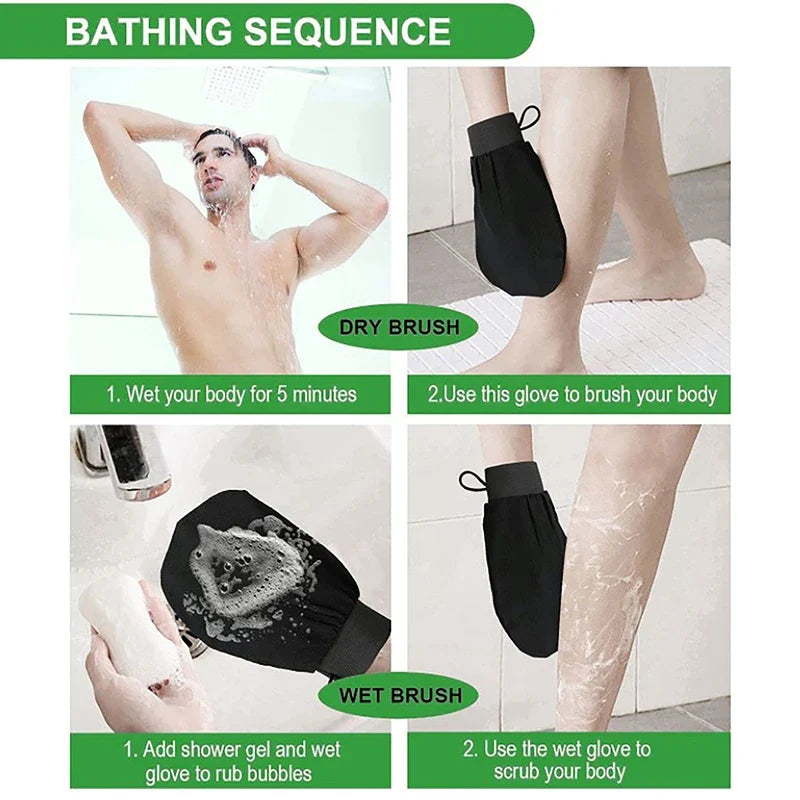 Moroccan Kessa Exfoliating Bath Glove | Hammam Body Scrub Mitt