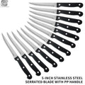 Steak Knives Set 4/6/8/12 Pcs – Serrated Stainless Steel Blade