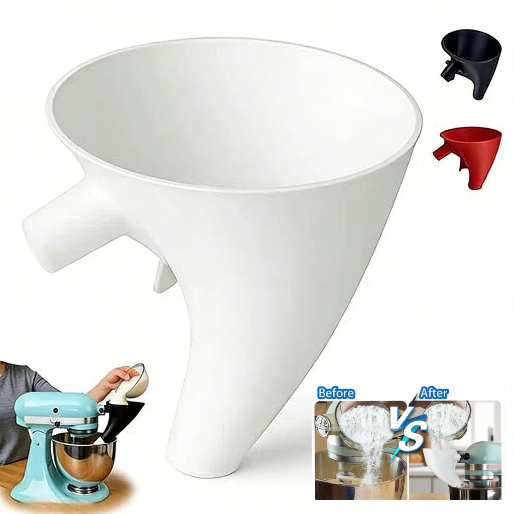 Stand Mixer Flour Funnel for 5-Qt KSM150 – No-Spill Pouring