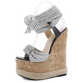 Women's Platform Wedge Sandals – High Heel Ankle Strap Open Toe
