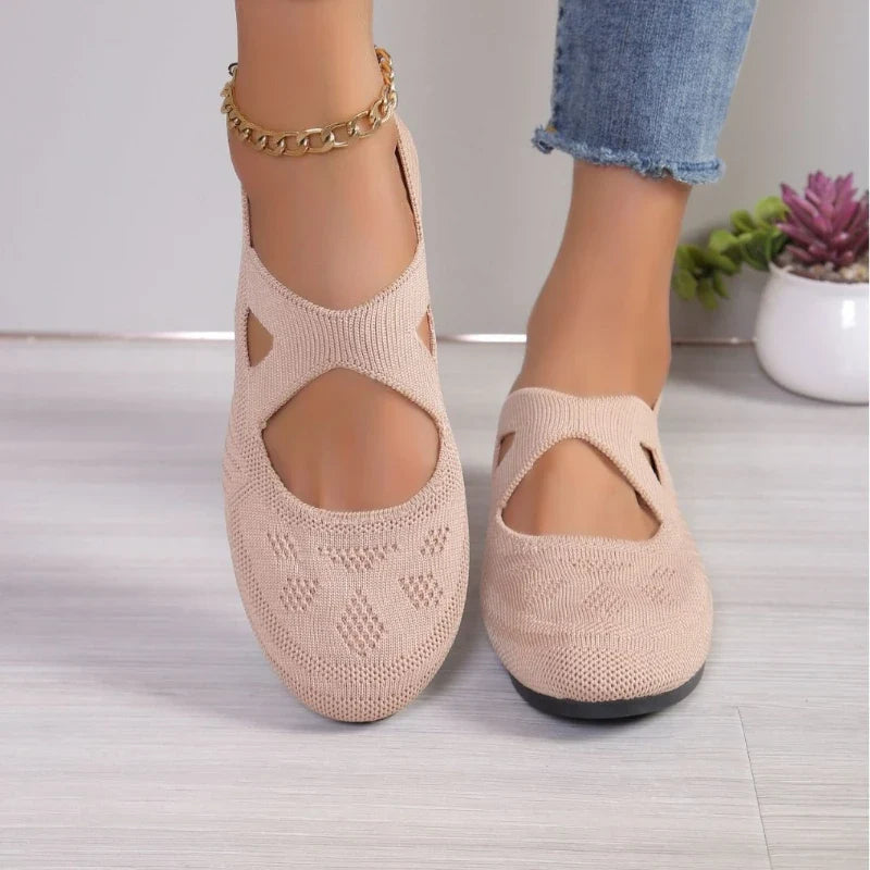 YBQJOO Women's Breathable Slip-On Flats – Lightweight Casual Shoes
