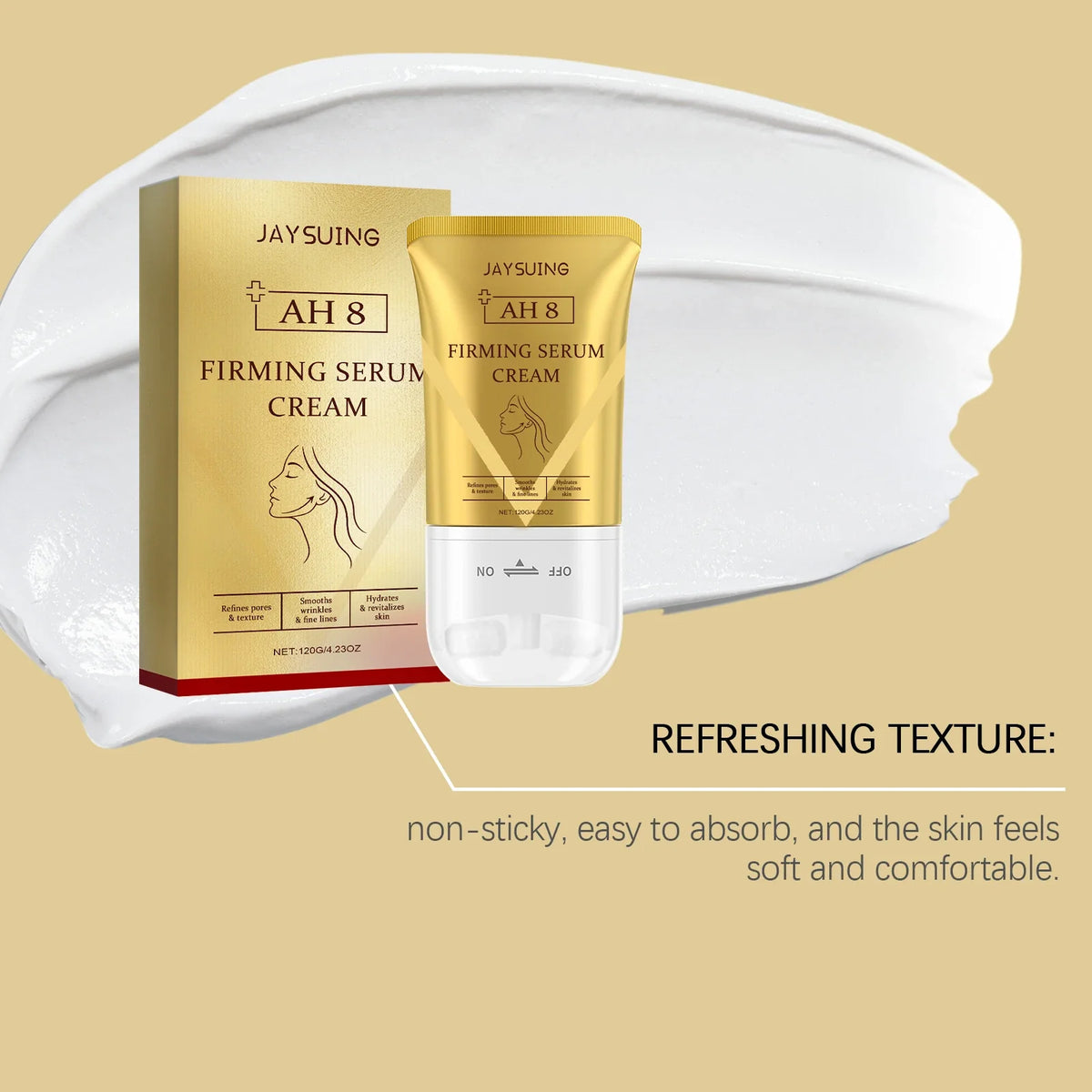Jaysuing Neck Firming Roller Cream – Lifting & Hydrating 120g