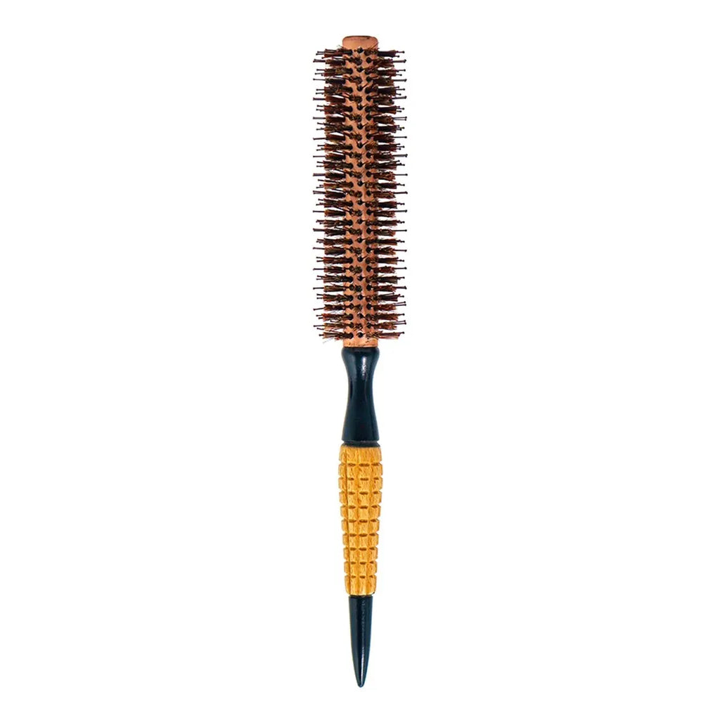 Boar Bristle Round Brush – Wood Handle Anti-Static Hair Comb
