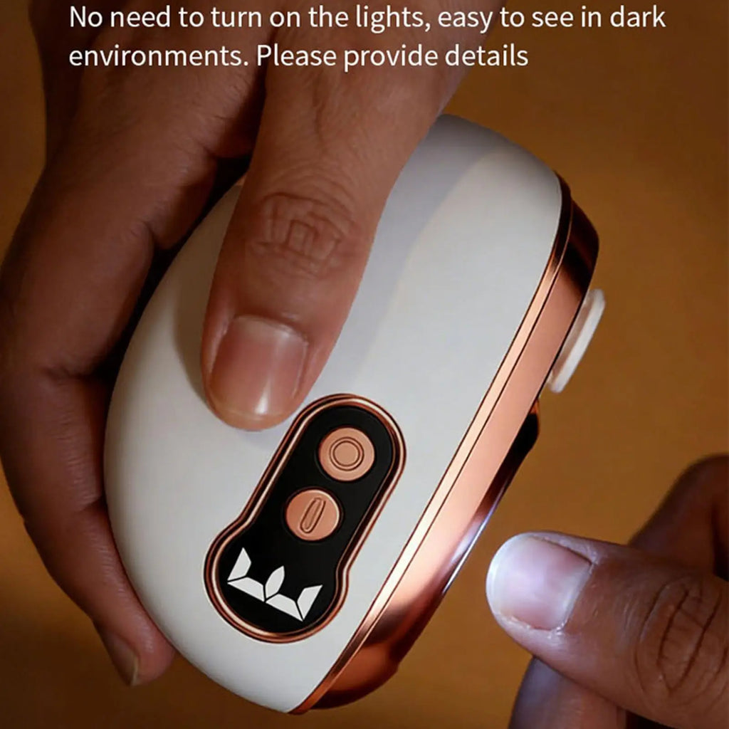 Electric Nail Clipper 3-Speed LED Light & Scraps Storage Trimmer