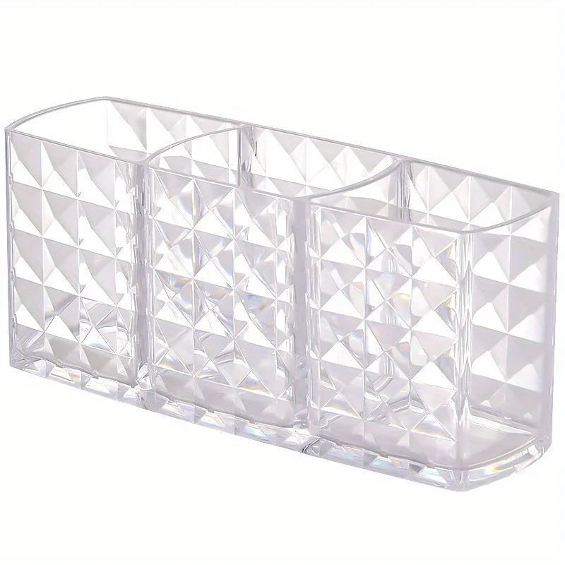 Acrylic Makeup Brush Holder & Desk Organizer – Set of 2