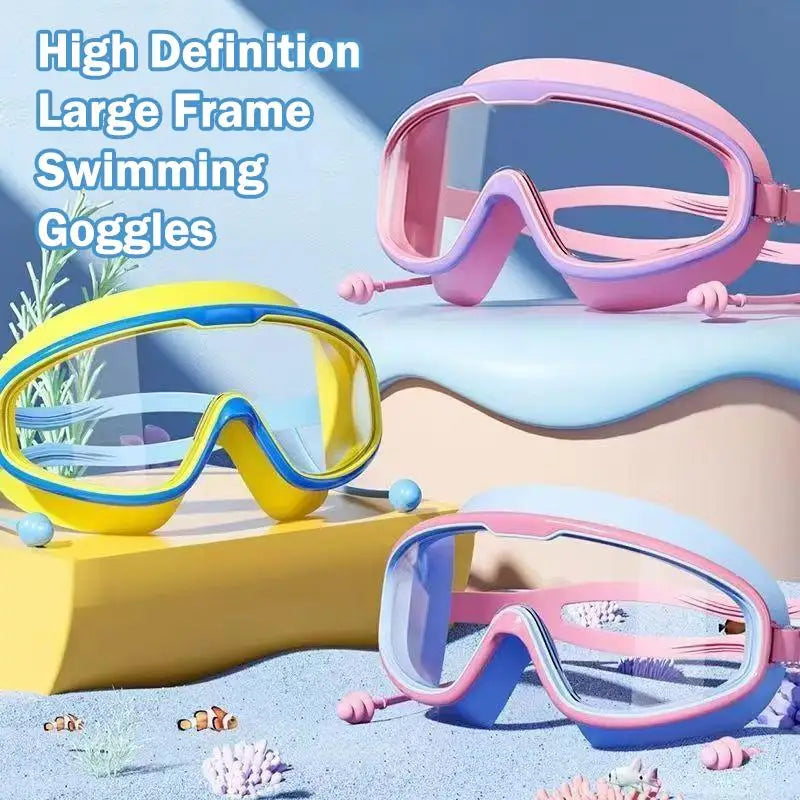 Kids Large Frame Swimming Goggles – Anti-Fog & UV Protection