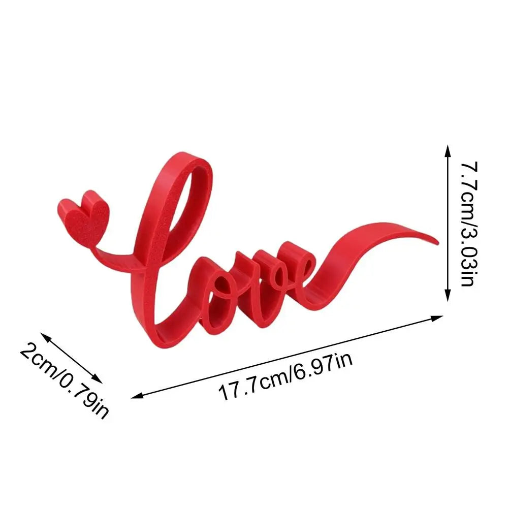 Red 3D LOVE Letters Table Ornament | Valentine's Wedding Decor